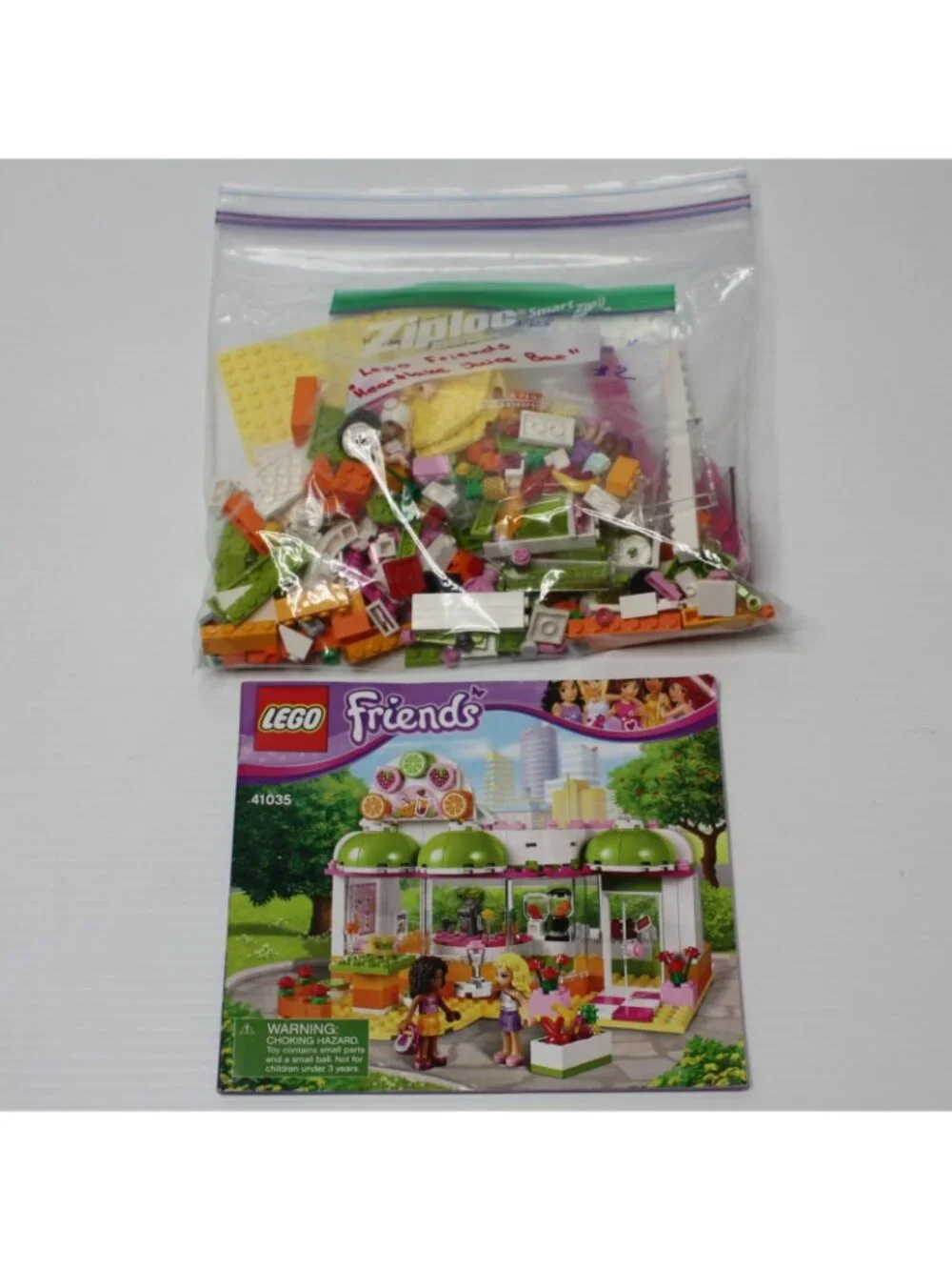 Lego Friends Heartlake Juice Bar Complete Set 41035 with Instructions but NO Box